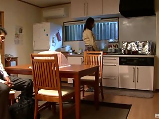 Trimmed pussy Asian chick undressed and pleasured by her man